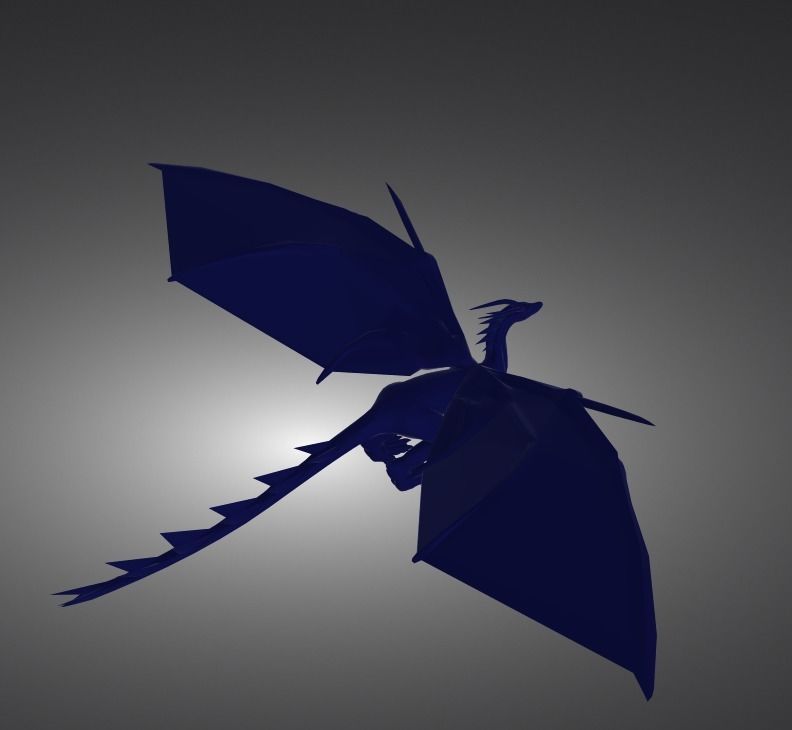 Flying dragon 3D print model_3