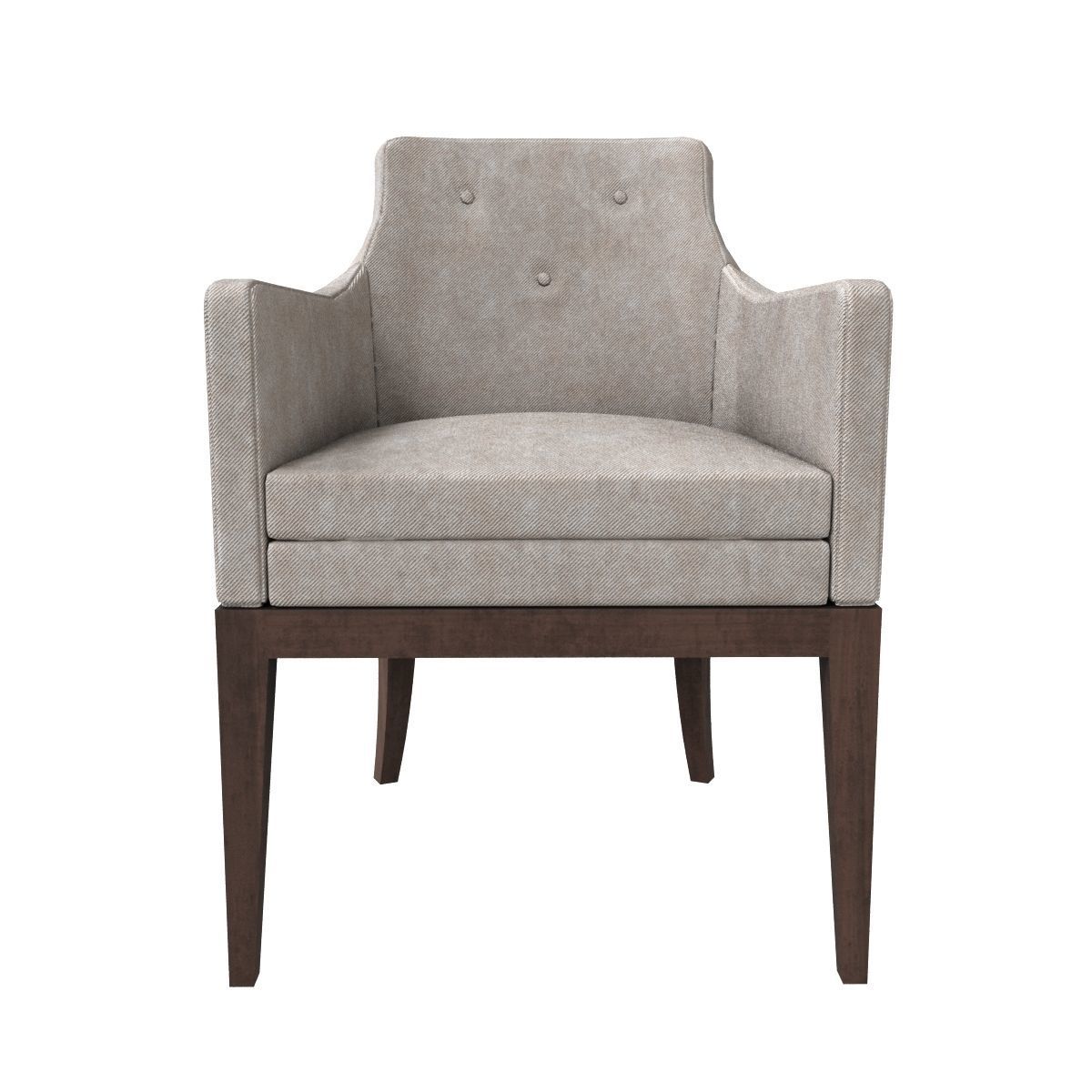 Modern armchair Low-poly 3D model_4