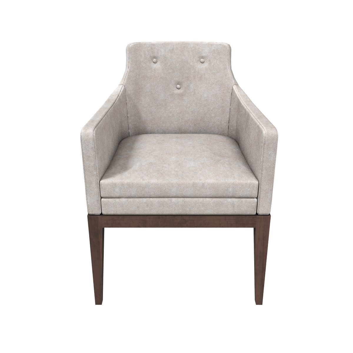 Modern armchair Low-poly 3D model_6