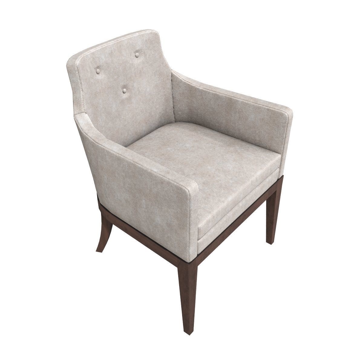 Modern armchair Low-poly 3D model_3