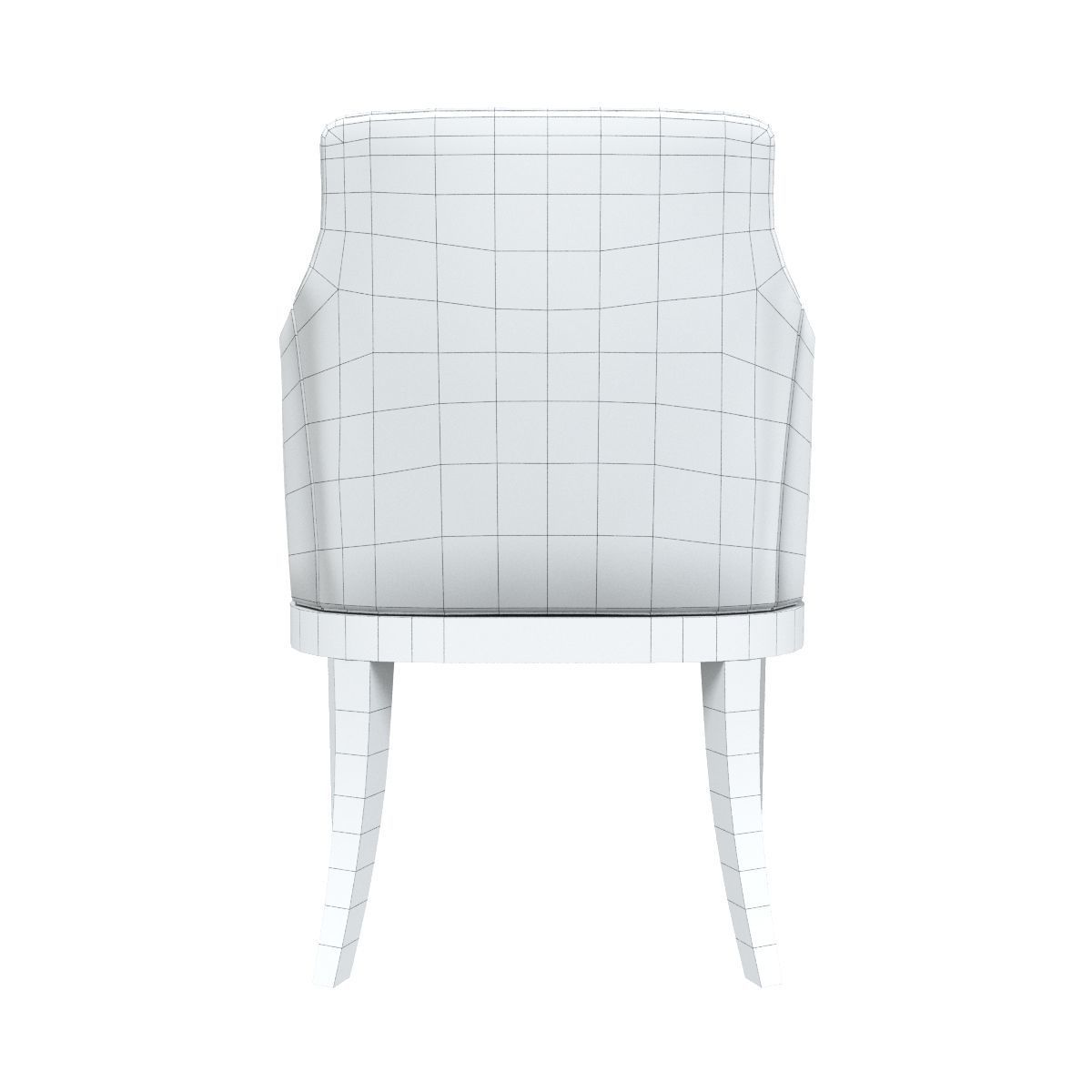 Modern armchair Low-poly 3D model_15