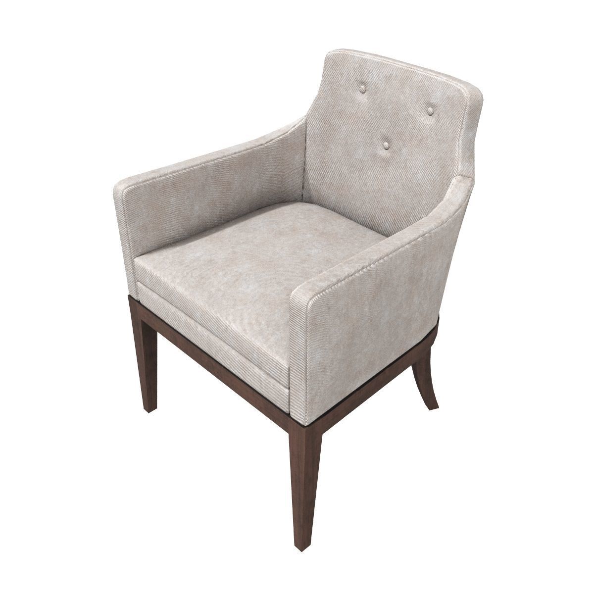 Modern armchair Low-poly 3D model_2