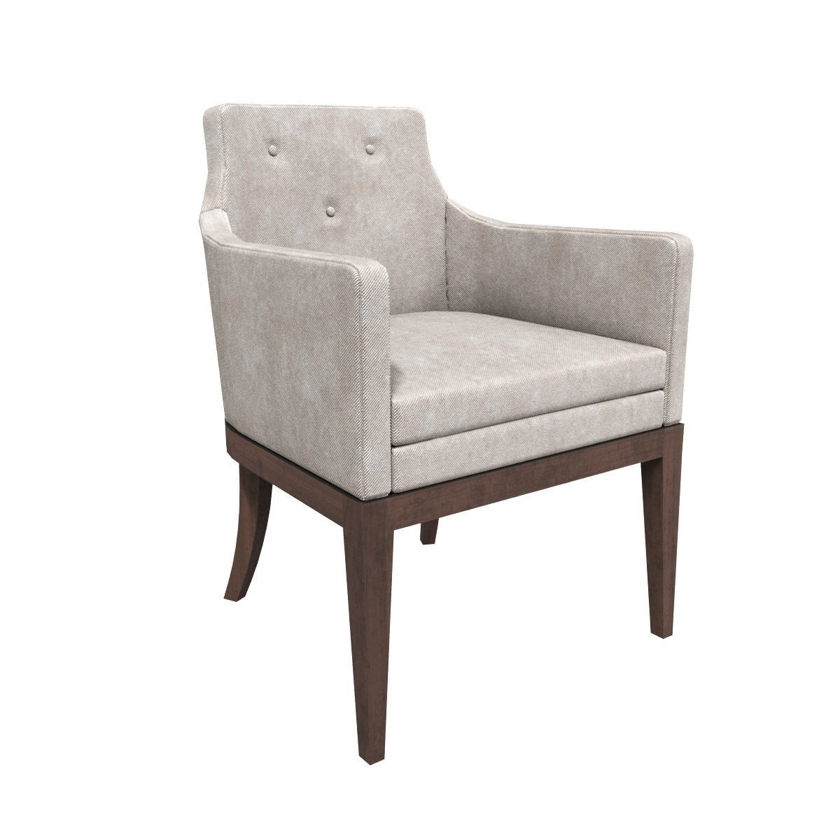 Modern armchair Low-poly 3D model_1