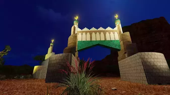 heritage gate 2 and heritage Tower  2 3D model