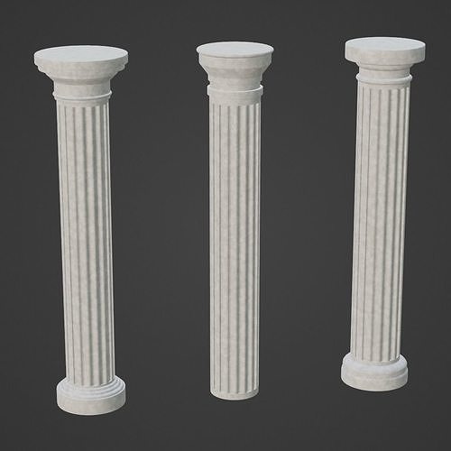 Greek and Roman Columns Low-poly 3D model