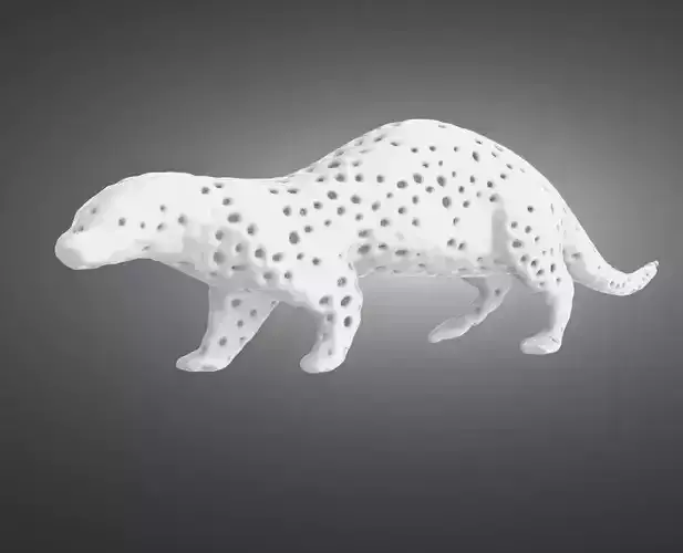 Otter statuette dotted