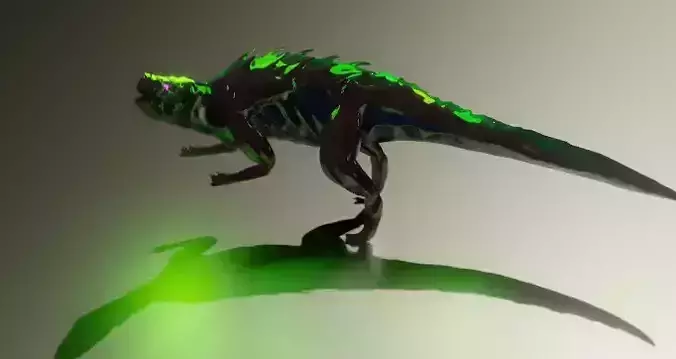 Indominus Rex or Indo Raptor model Xenomorph Low-poly 3D model