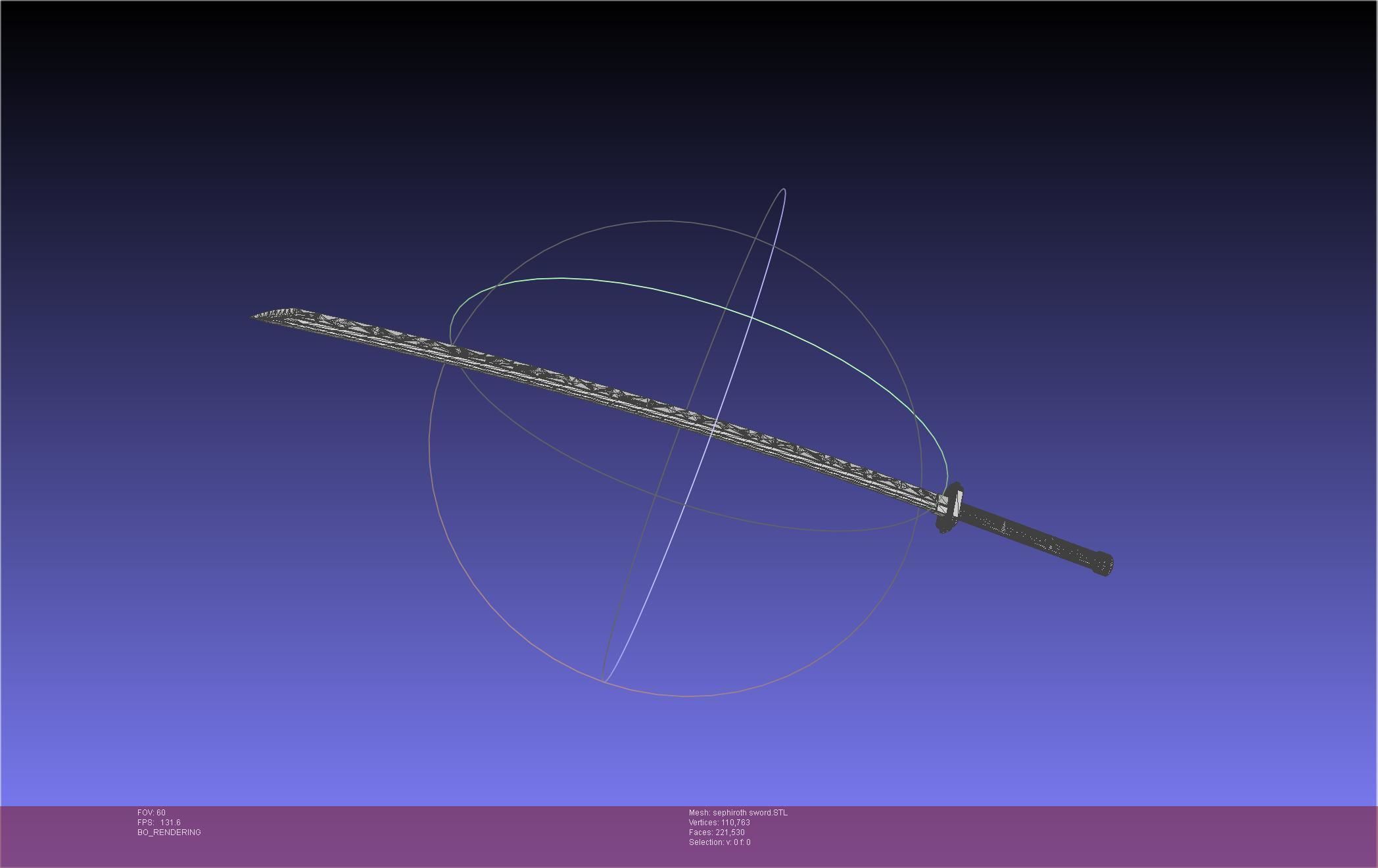 Final Fantasy VII Sephiroth Masamune Sword Printable Assembly 3D print model_18