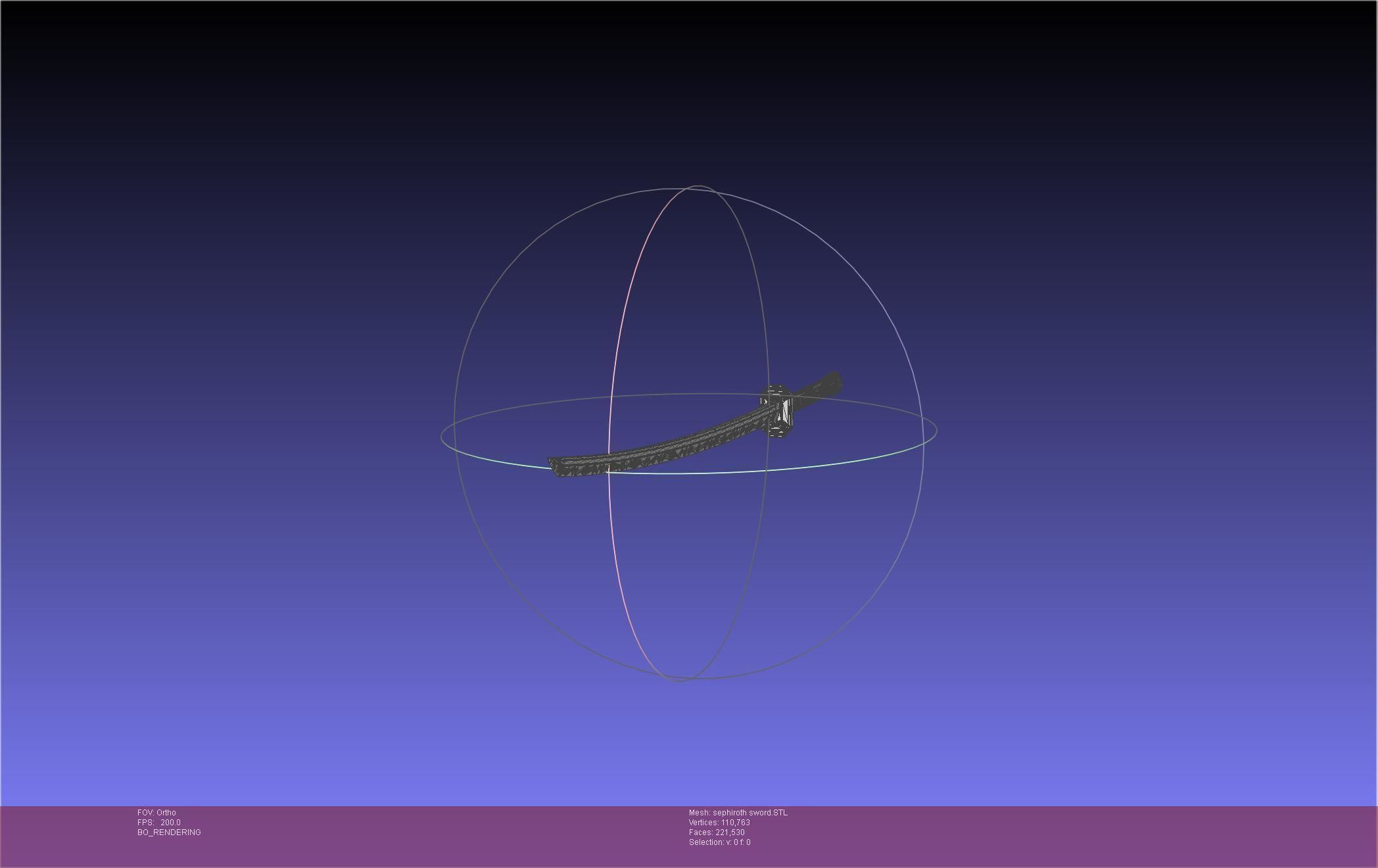 Final Fantasy VII Sephiroth Masamune Sword Printable Assembly 3D print model_25