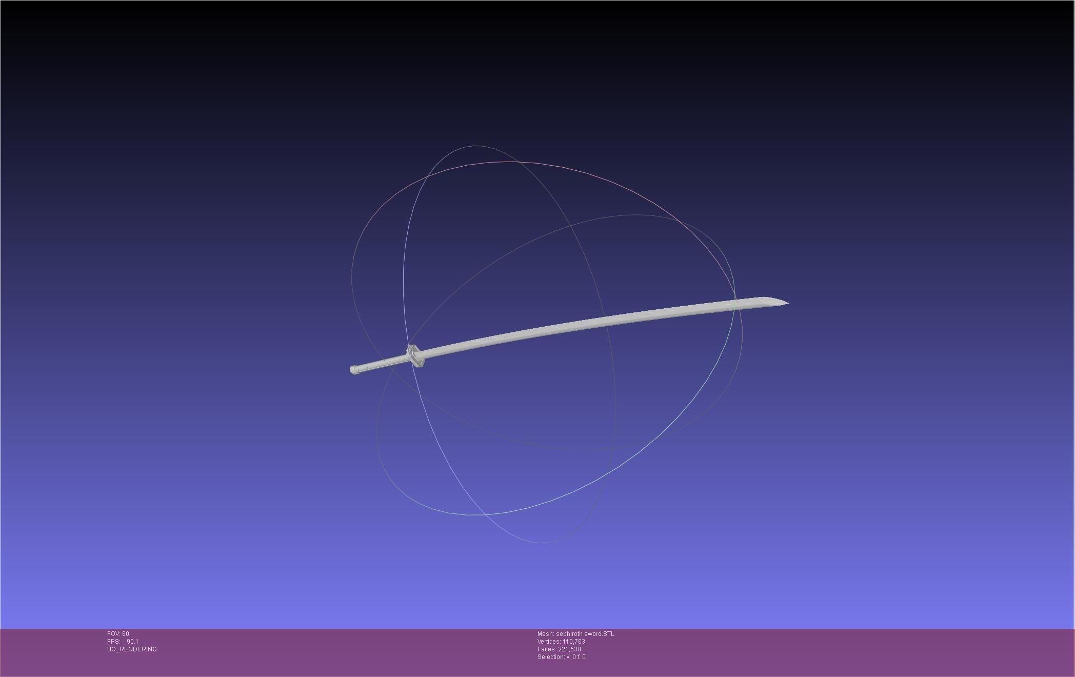 Final Fantasy VII Sephiroth Masamune Sword Printable Assembly 3D print model_13