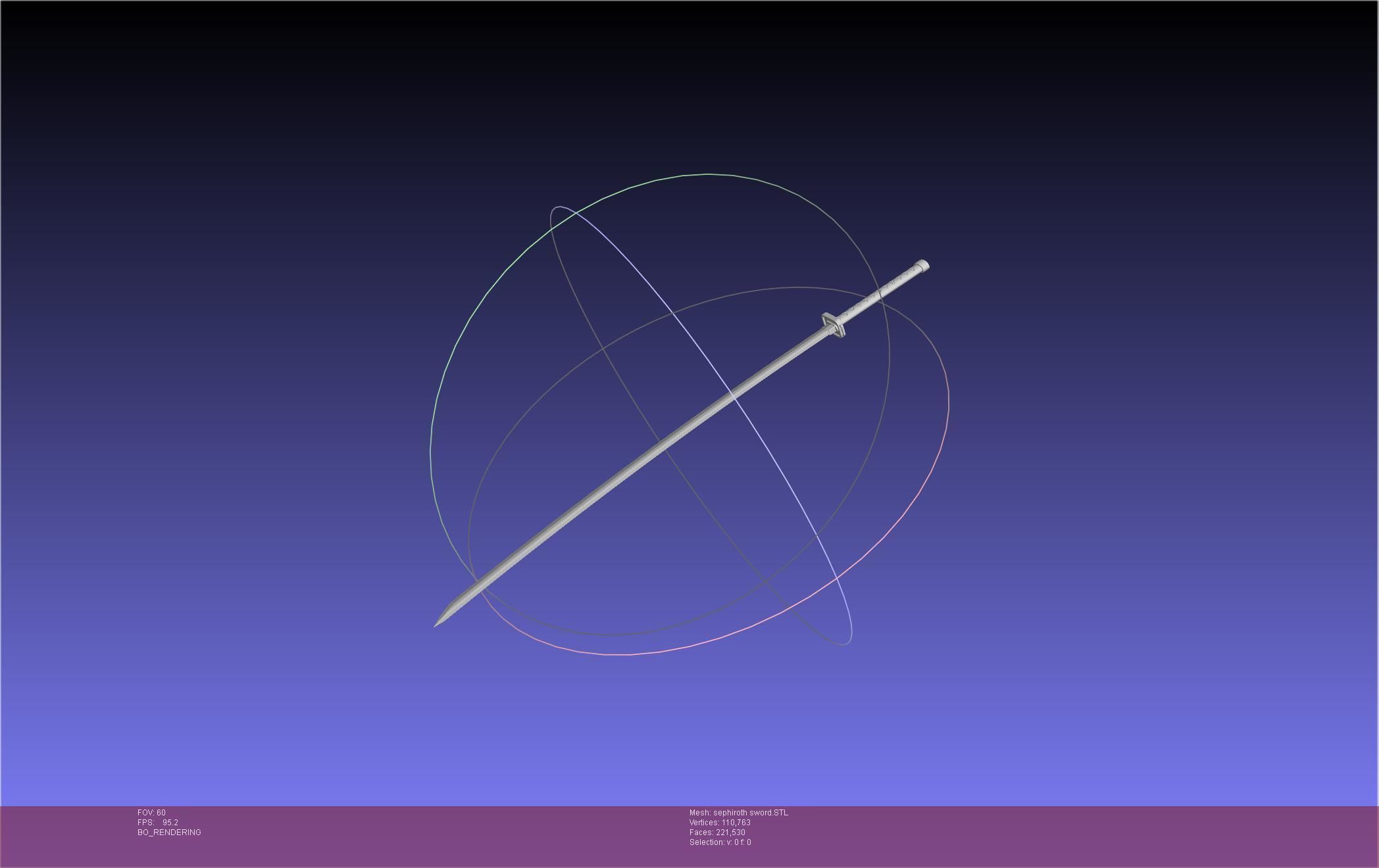 Final Fantasy VII Sephiroth Masamune Sword Printable Assembly 3D print model_15