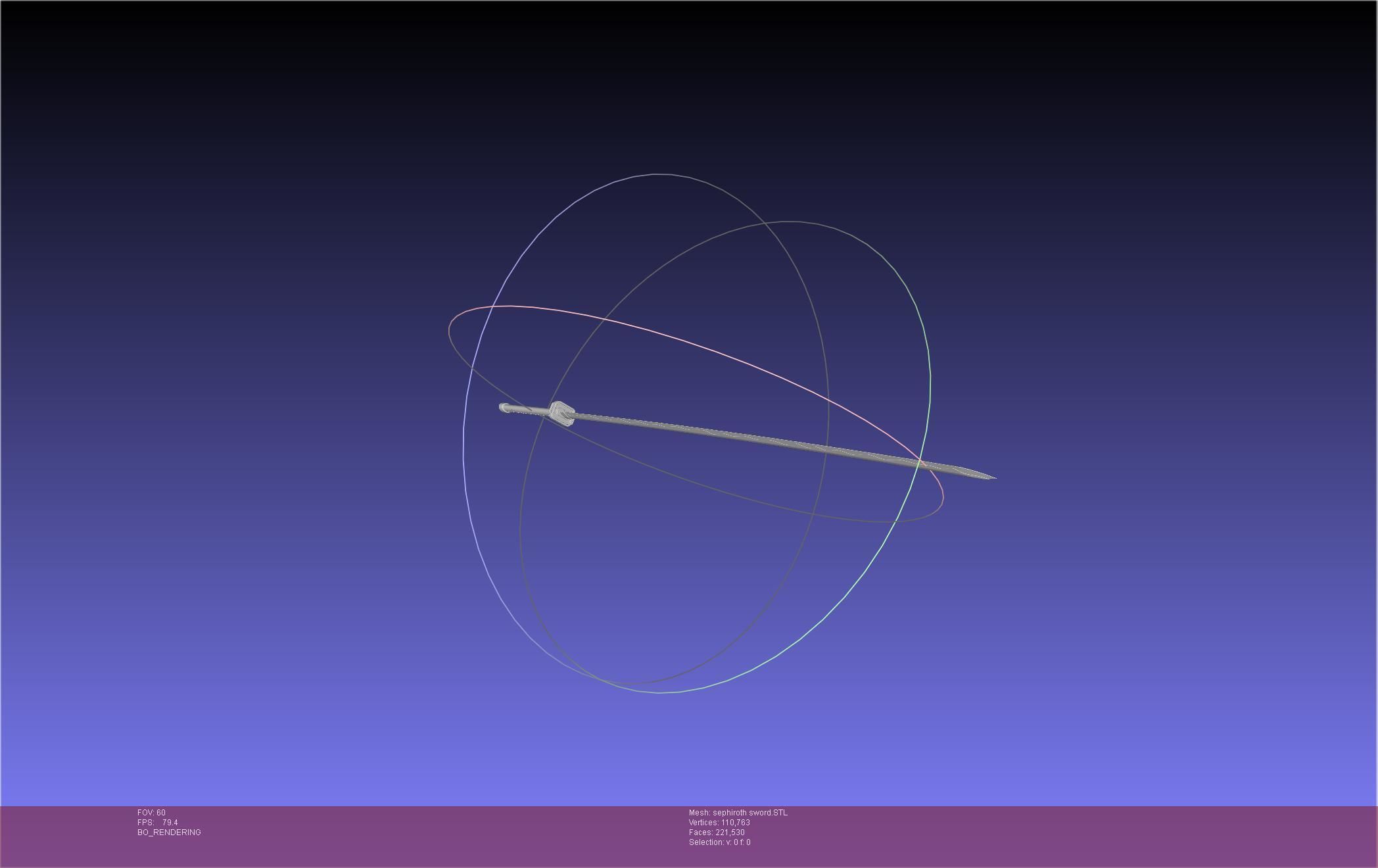 Final Fantasy VII Sephiroth Masamune Sword Printable Assembly 3D print model_14