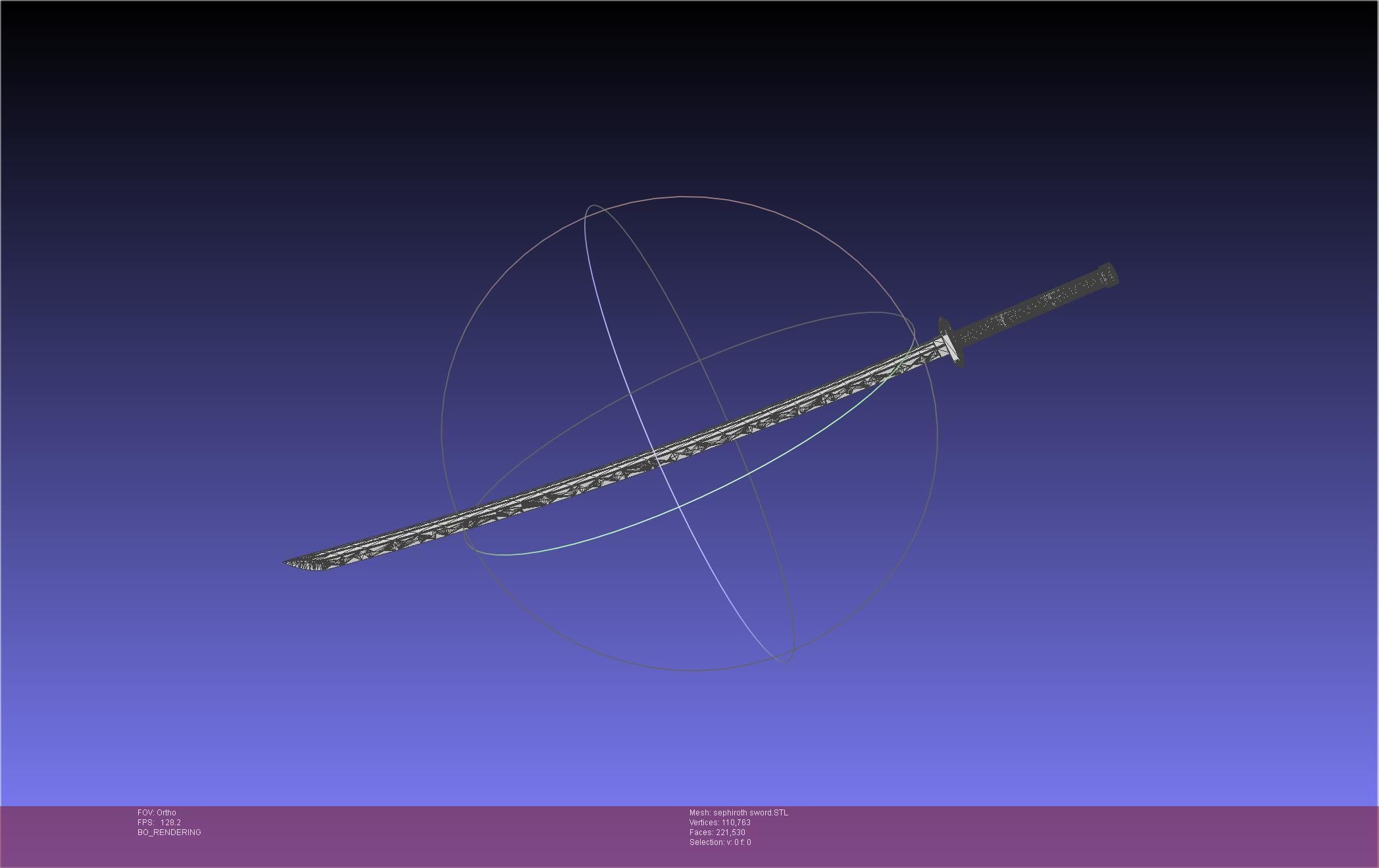 Final Fantasy VII Sephiroth Masamune Sword Printable Assembly 3D print model_24