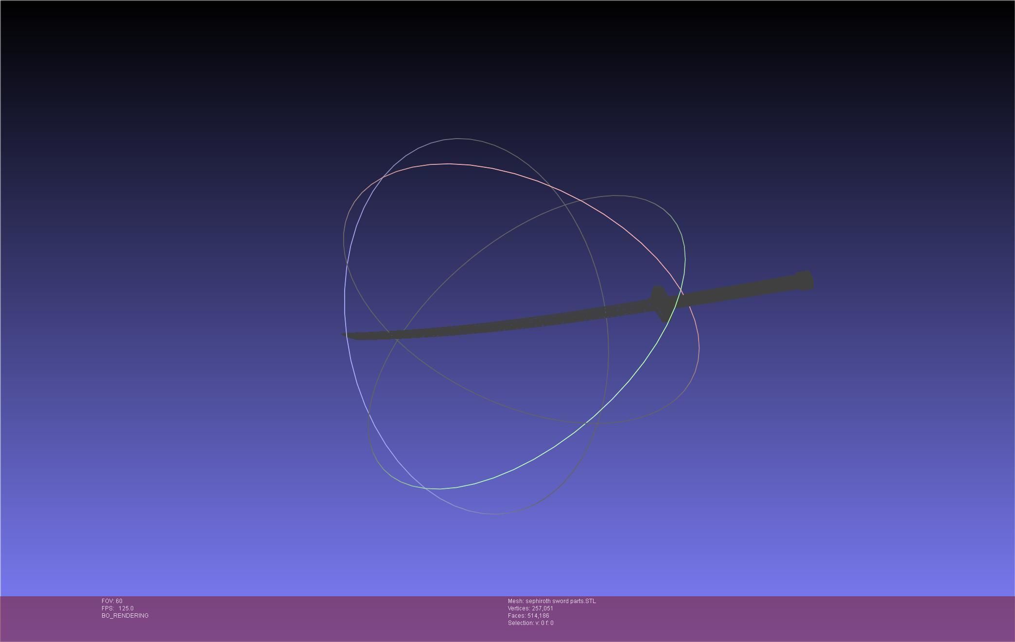 Final Fantasy VII Sephiroth Masamune Sword Printable Assembly 3D print model_38