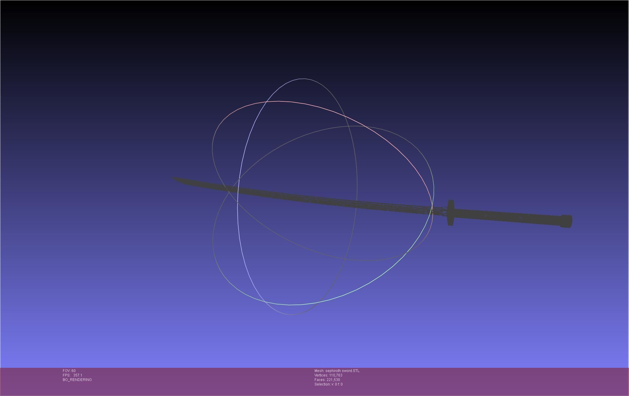 Final Fantasy VII Sephiroth Masamune Sword Printable Assembly 3D print model_22