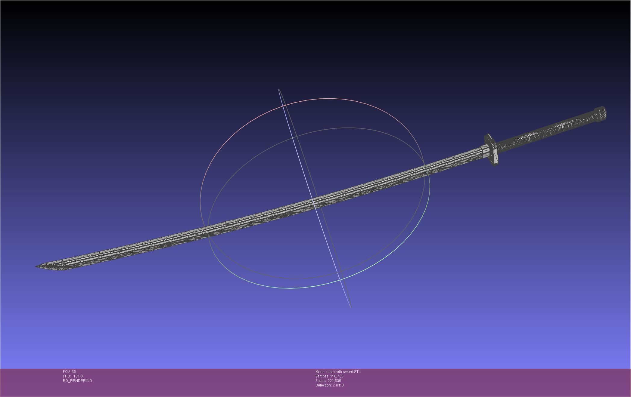 Final Fantasy VII Sephiroth Masamune Sword Printable Assembly 3D print model_28