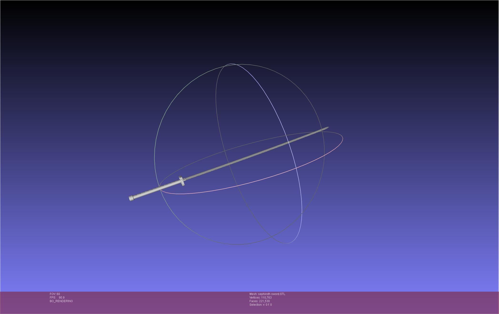 Final Fantasy VII Sephiroth Masamune Sword Printable Assembly 3D print model_5