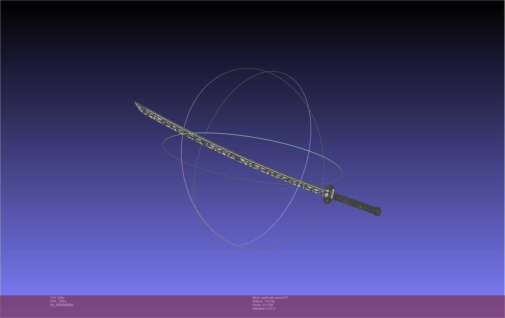 Final Fantasy VII Sephiroth Masamune Sword Printable Assembly 3D print model_27