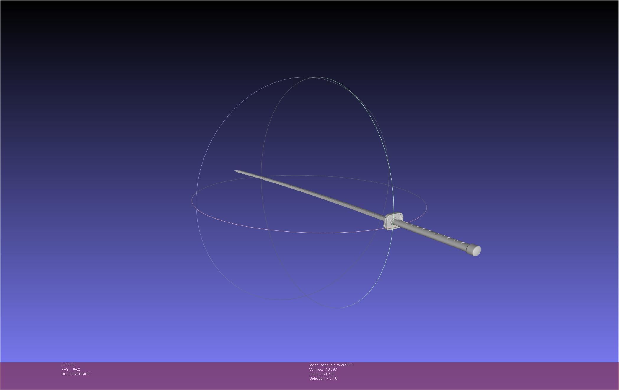 Final Fantasy VII Sephiroth Masamune Sword Printable Assembly 3D print model_16