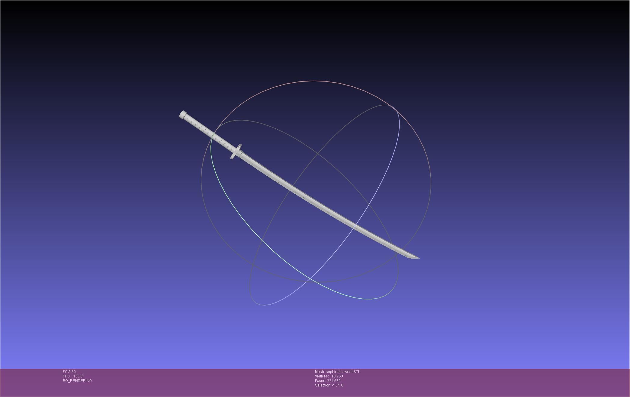 Final Fantasy VII Sephiroth Masamune Sword Printable Assembly 3D print model_9