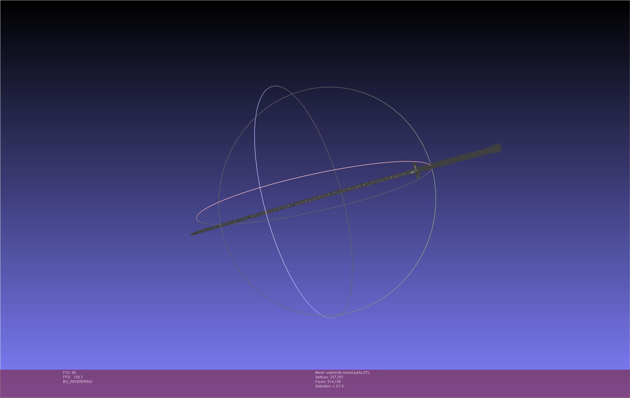 Final Fantasy VII Sephiroth Masamune Sword Printable Assembly 3D print model_35