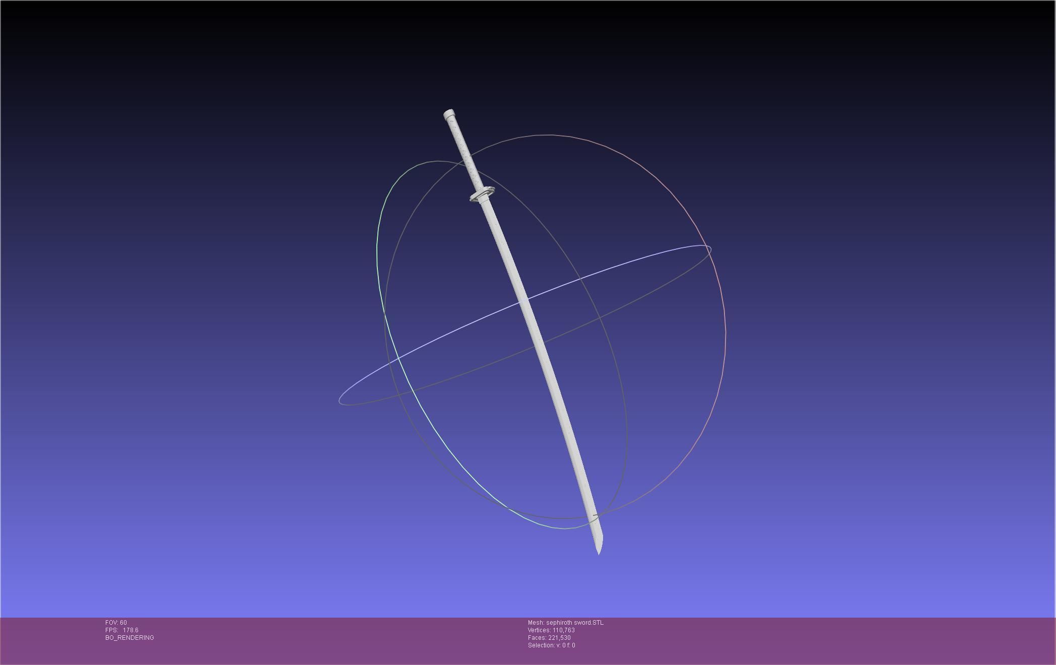 Final Fantasy VII Sephiroth Masamune Sword Printable Assembly 3D print model_12