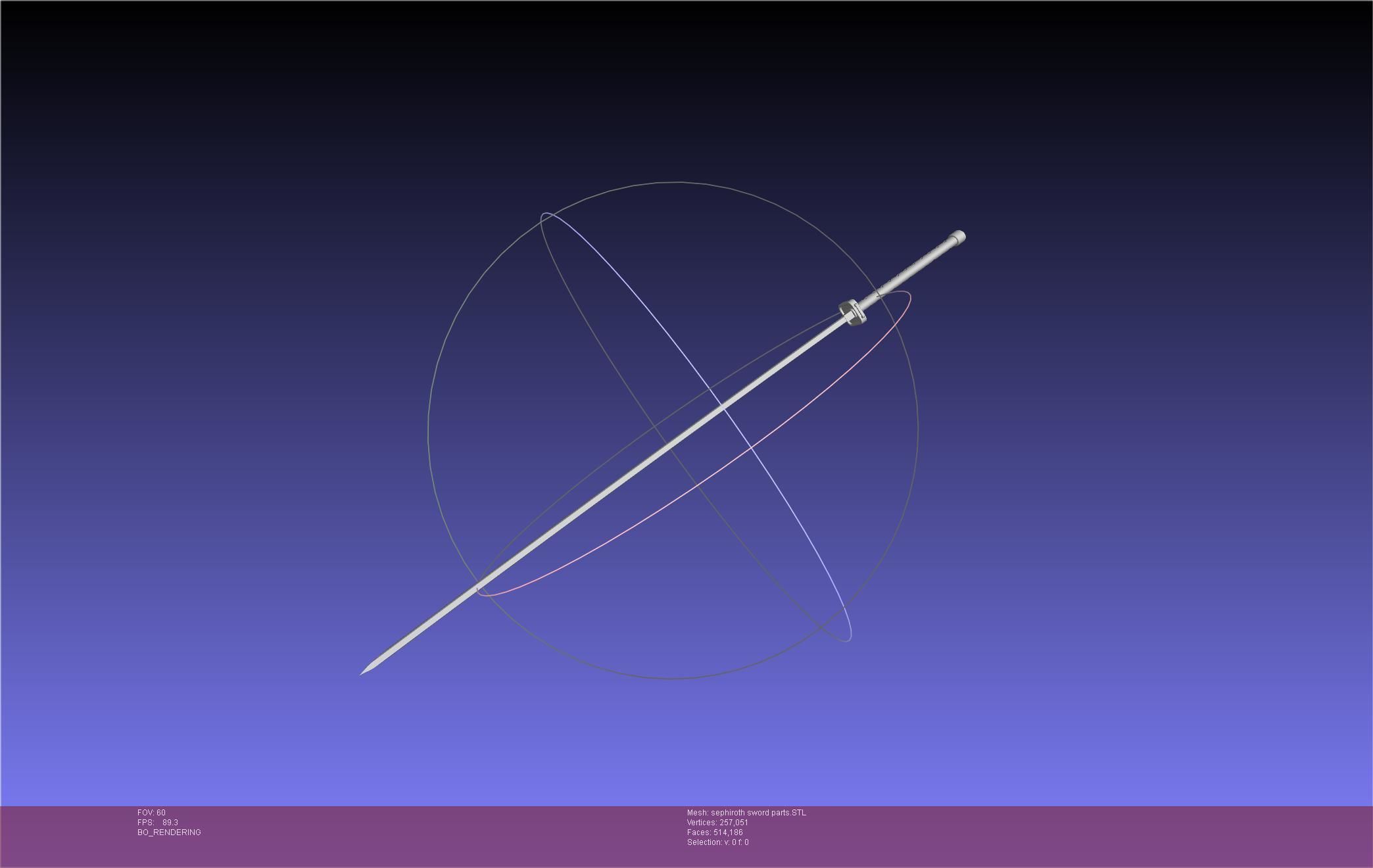 Final Fantasy VII Sephiroth Masamune Sword Printable Assembly 3D print model_33