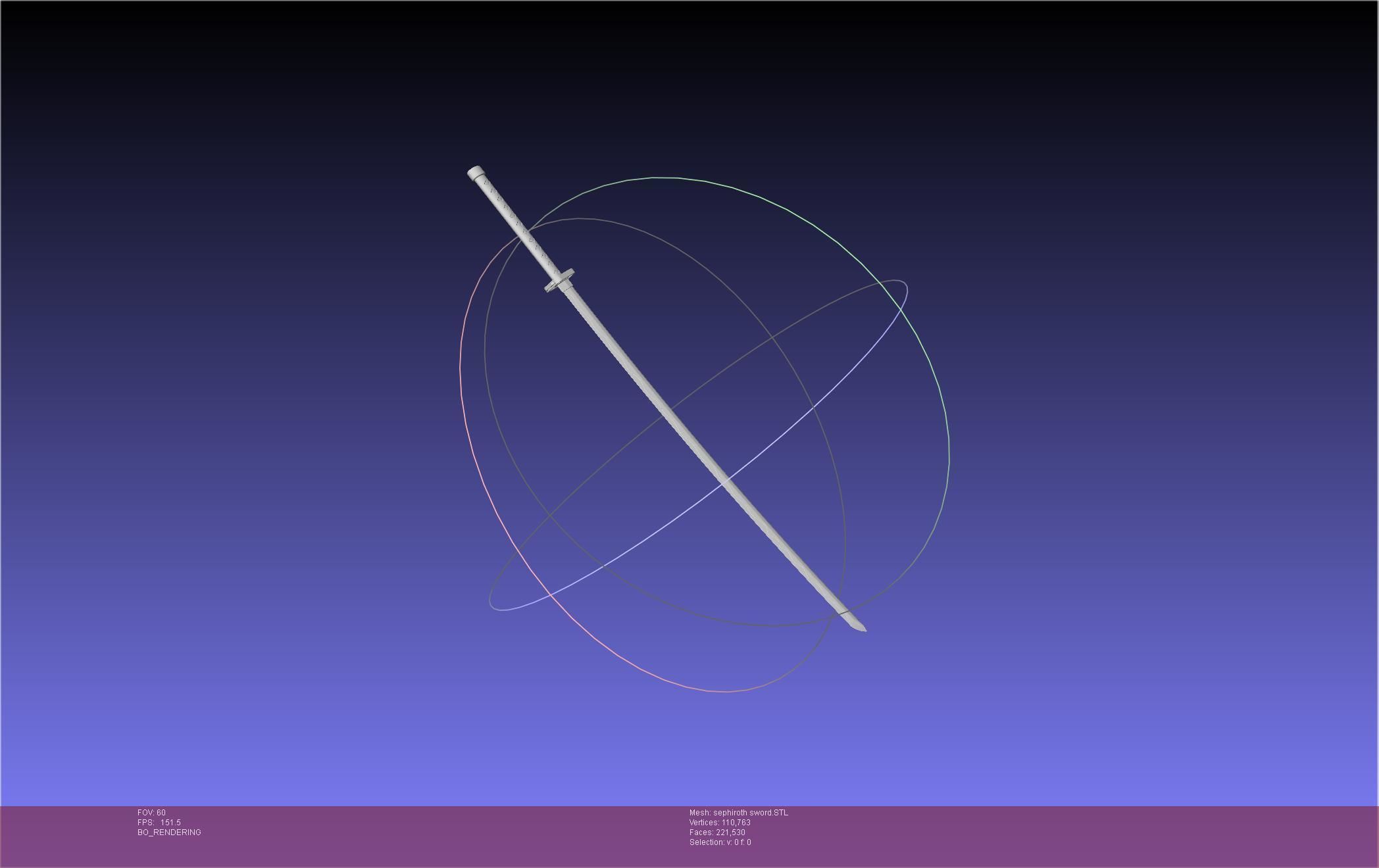 Final Fantasy VII Sephiroth Masamune Sword Printable Assembly 3D print model_10