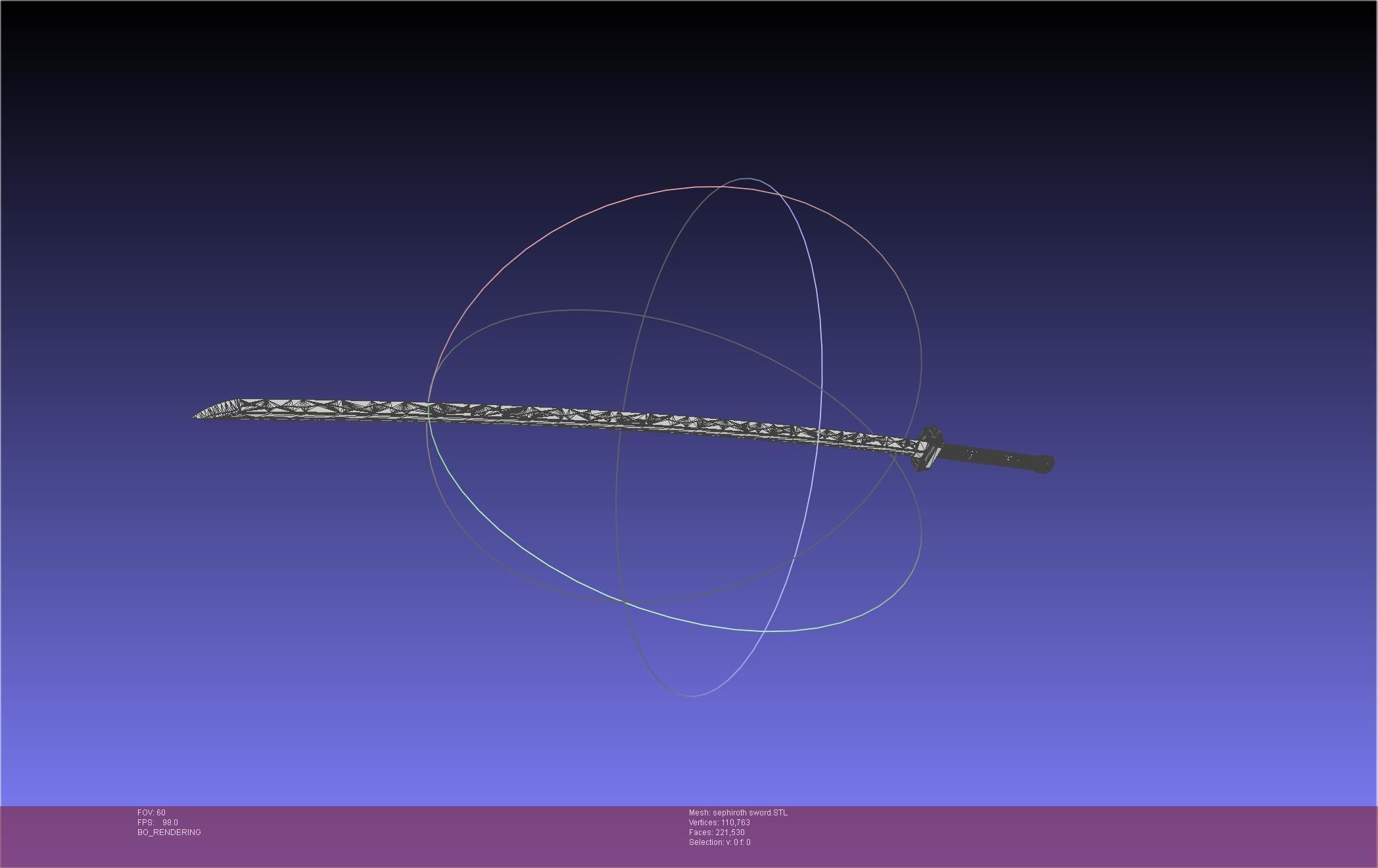 Final Fantasy VII Sephiroth Masamune Sword Printable Assembly 3D print model_19