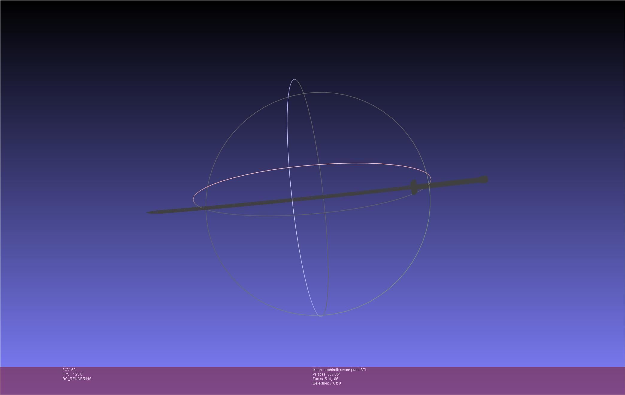 Final Fantasy VII Sephiroth Masamune Sword Printable Assembly 3D print model_39