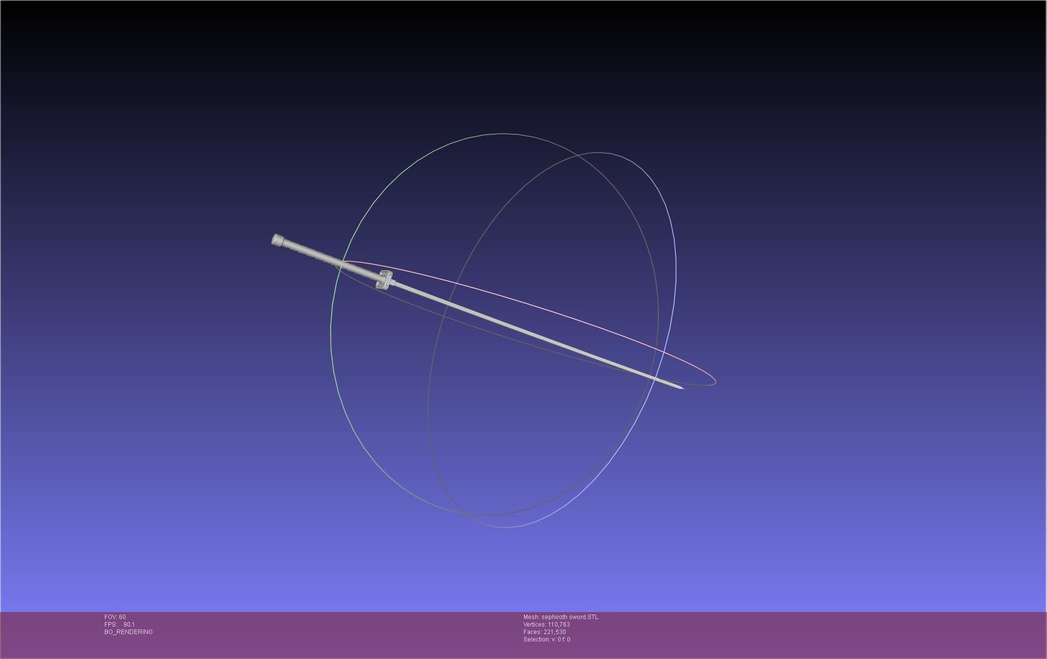 Final Fantasy VII Sephiroth Masamune Sword Printable Assembly 3D print model_8