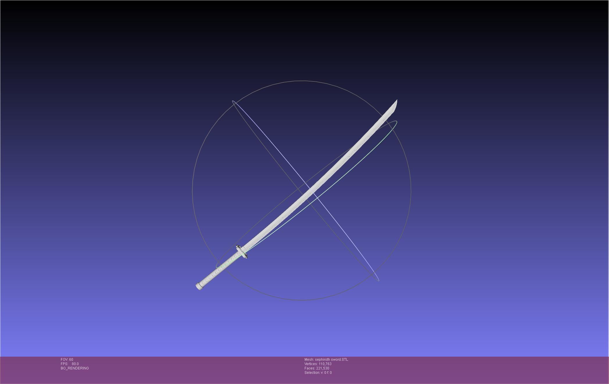 Final Fantasy VII Sephiroth Masamune Sword Printable Assembly 3D print model_3