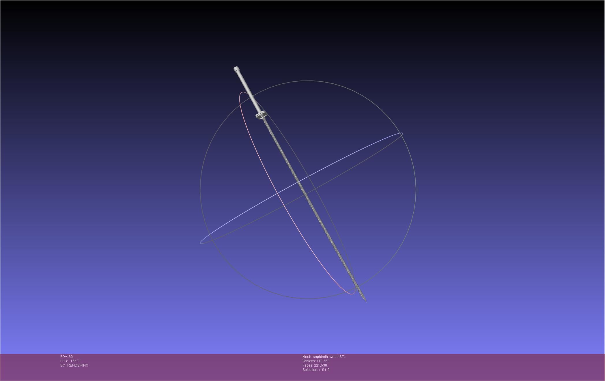 Final Fantasy VII Sephiroth Masamune Sword Printable Assembly 3D print model_11