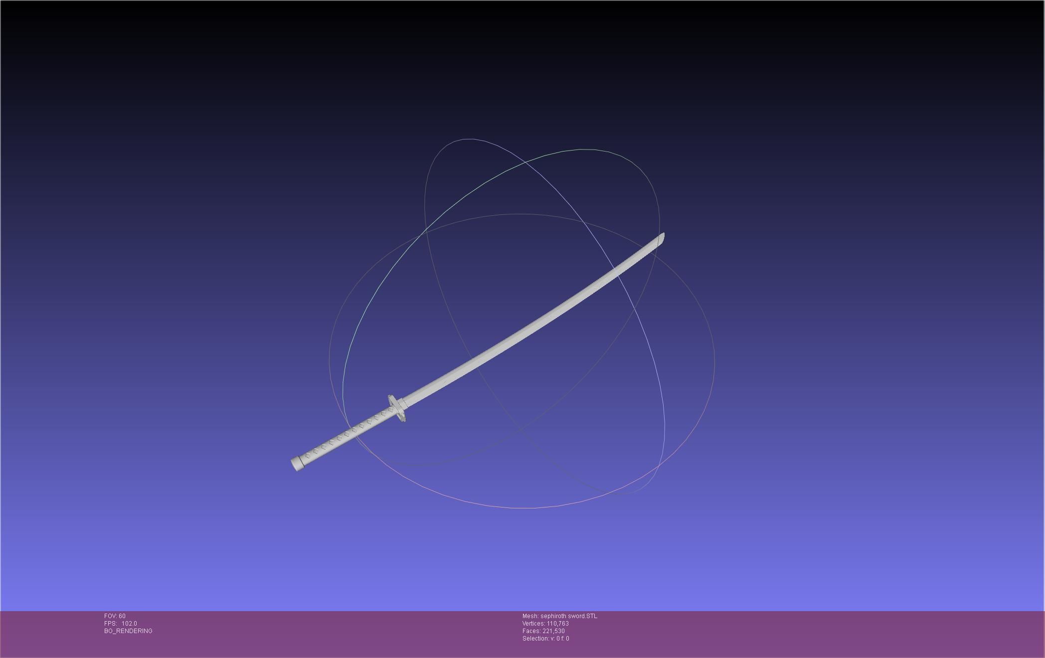 Final Fantasy VII Sephiroth Masamune Sword Printable Assembly 3D print model_4