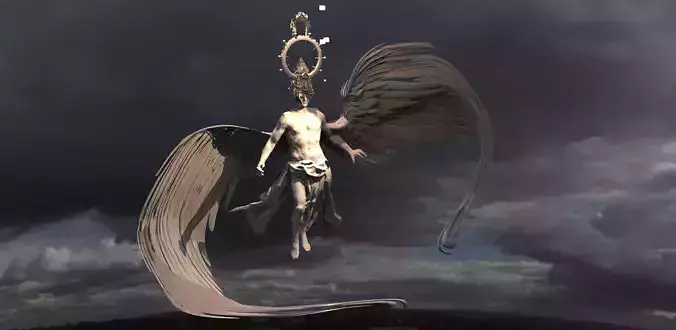 Angelic Temple Holy City Angel 4 3D model