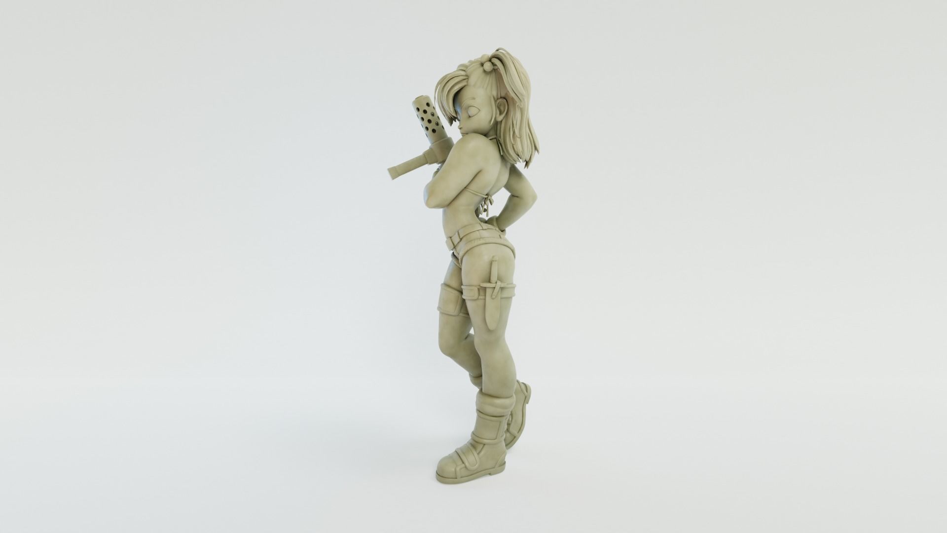 Bulma 3D Print female figure 3D print model_2