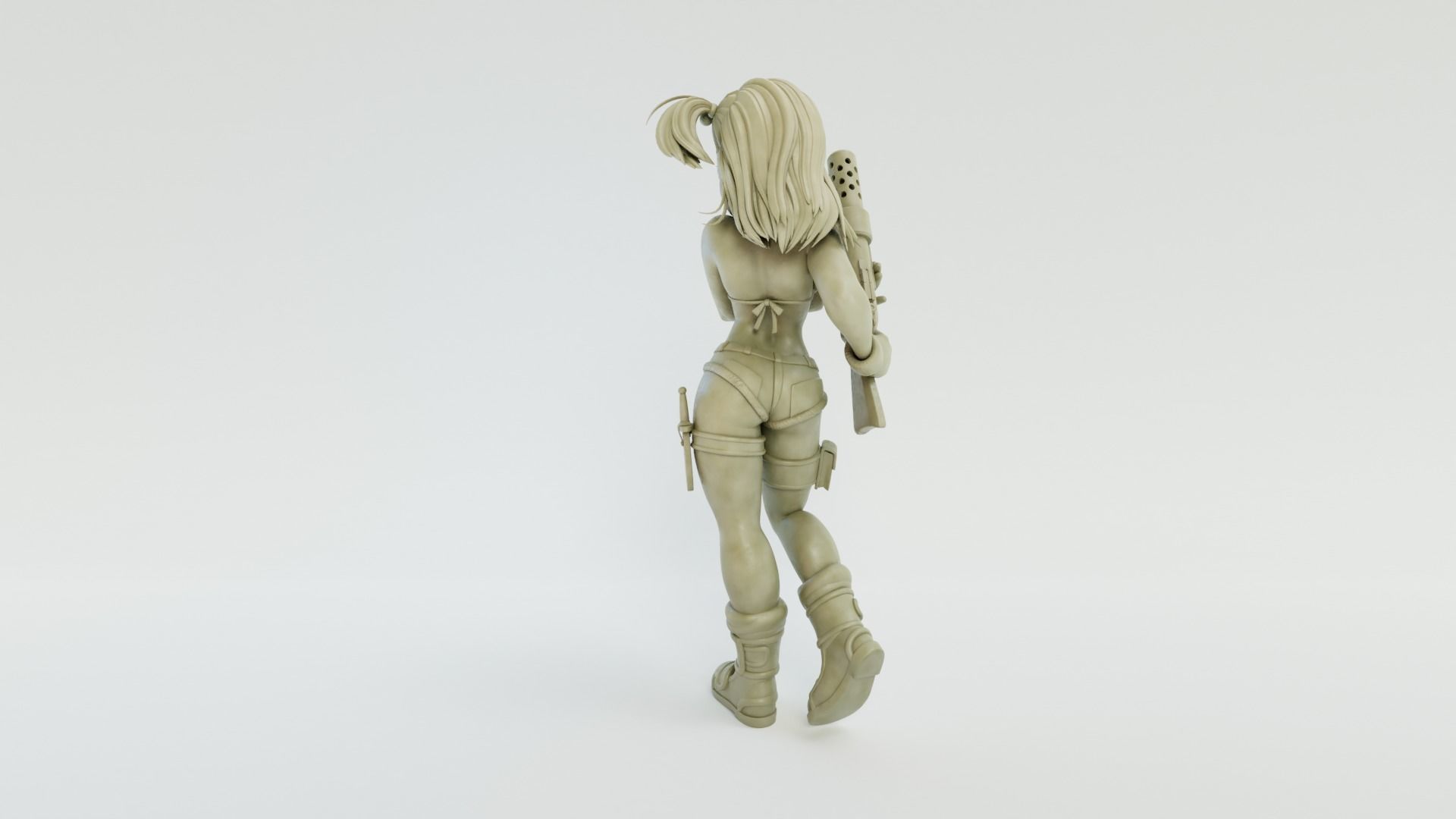 Bulma 3D Print female figure 3D print model_4