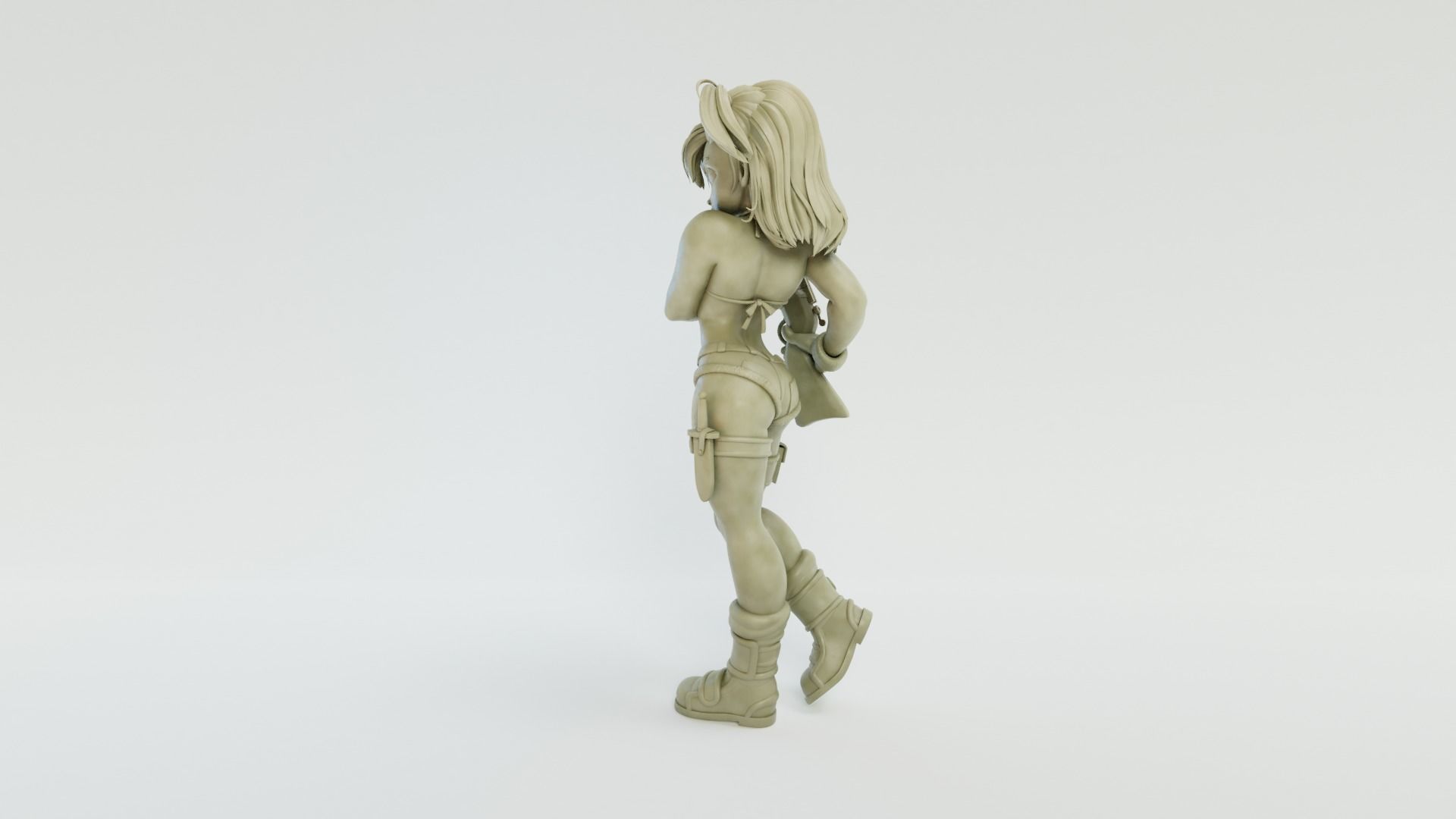 Bulma 3D Print female figure 3D print model_3