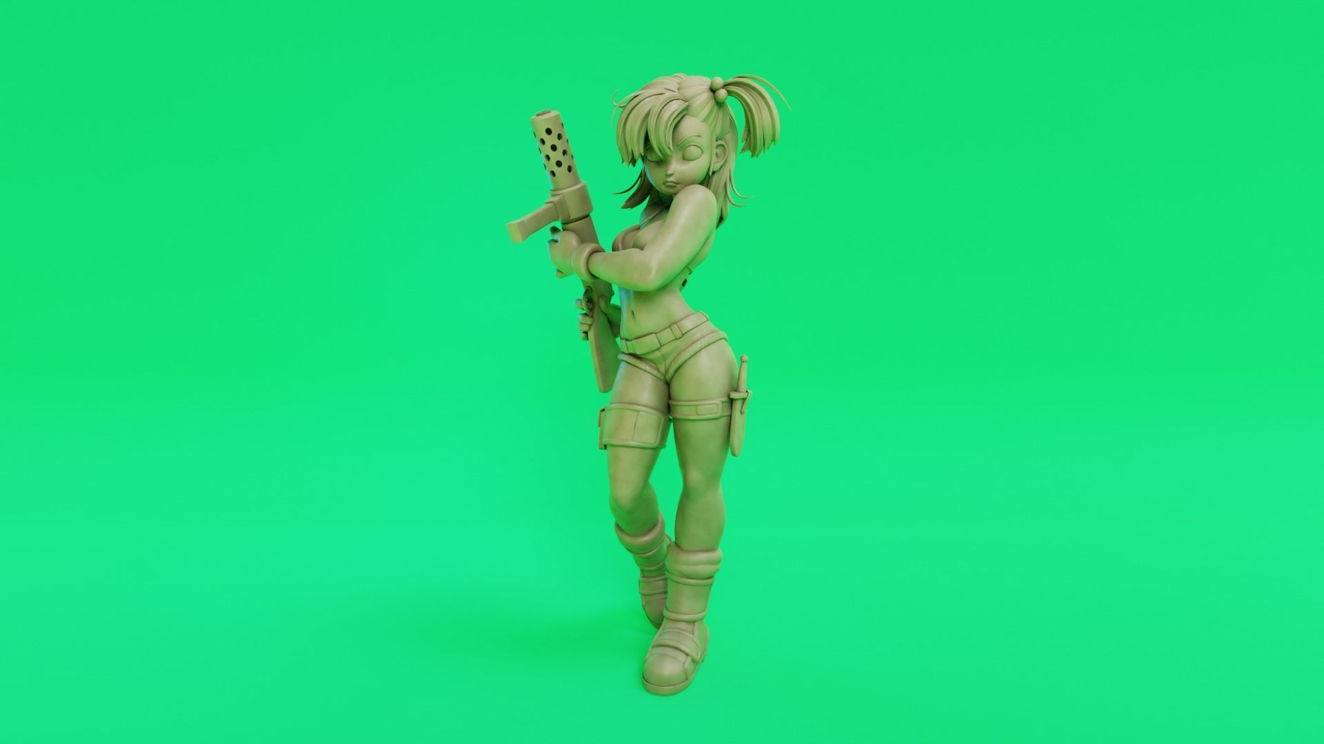 Bulma 3D Print female figure 3D print model_1
