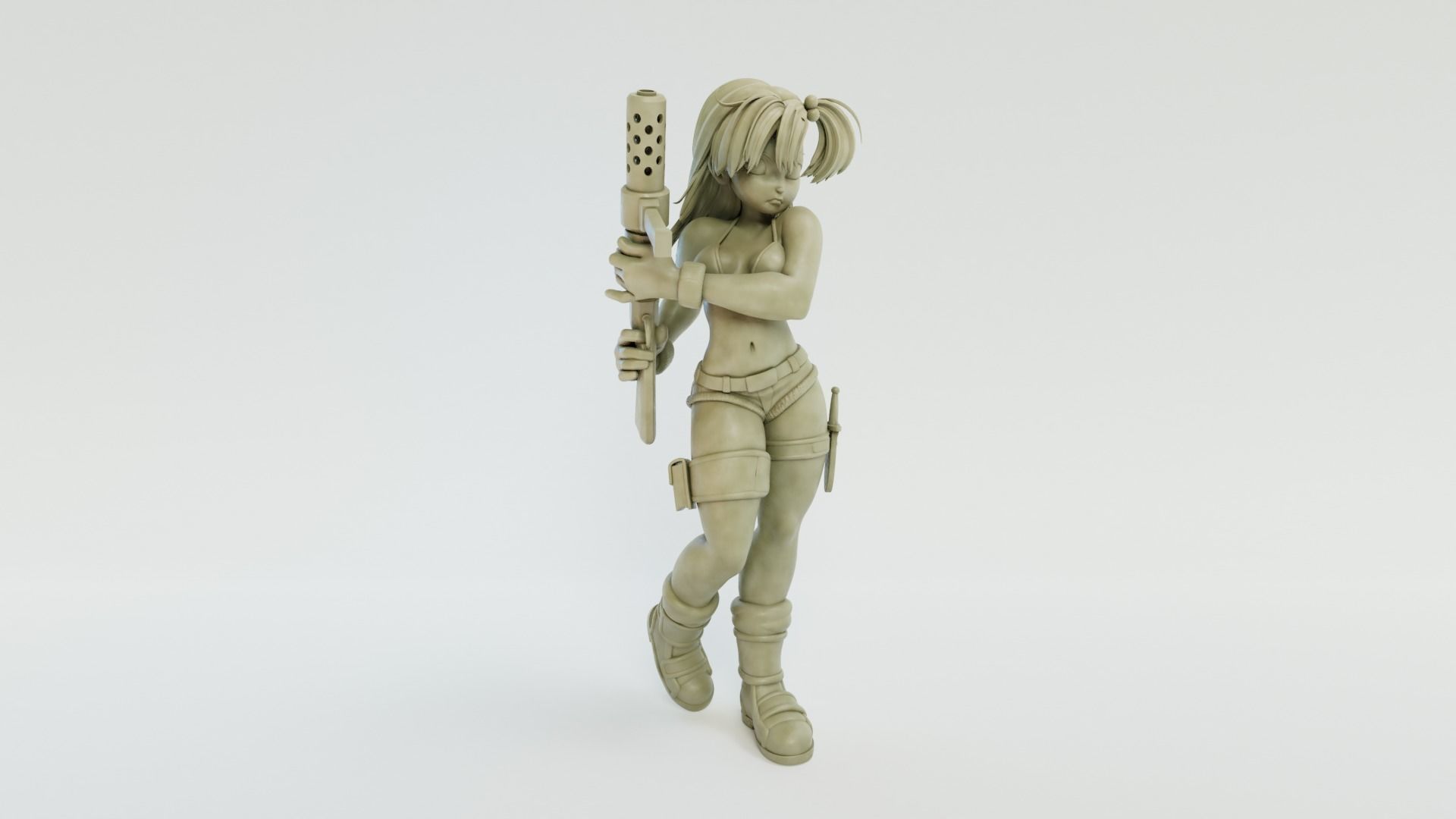 Bulma 3D Print female figure 3D print model_8