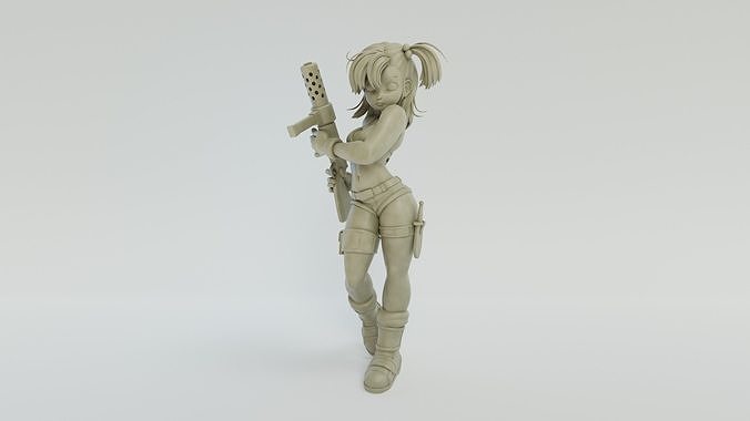 Bulma 3D Print female figure 3D print model