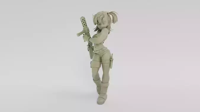 Bulma 3D Print female figure 3D print model