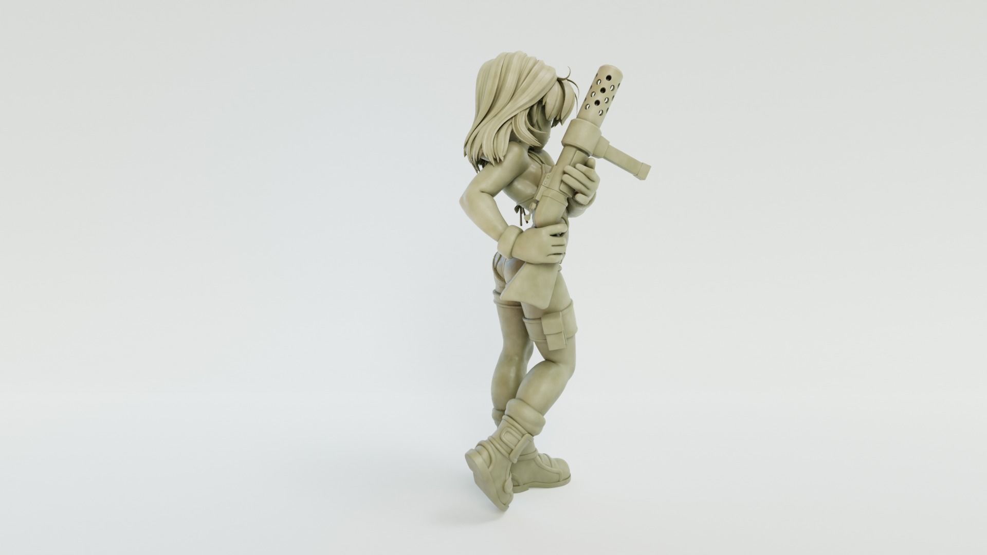 Bulma 3D Print female figure 3D print model_6