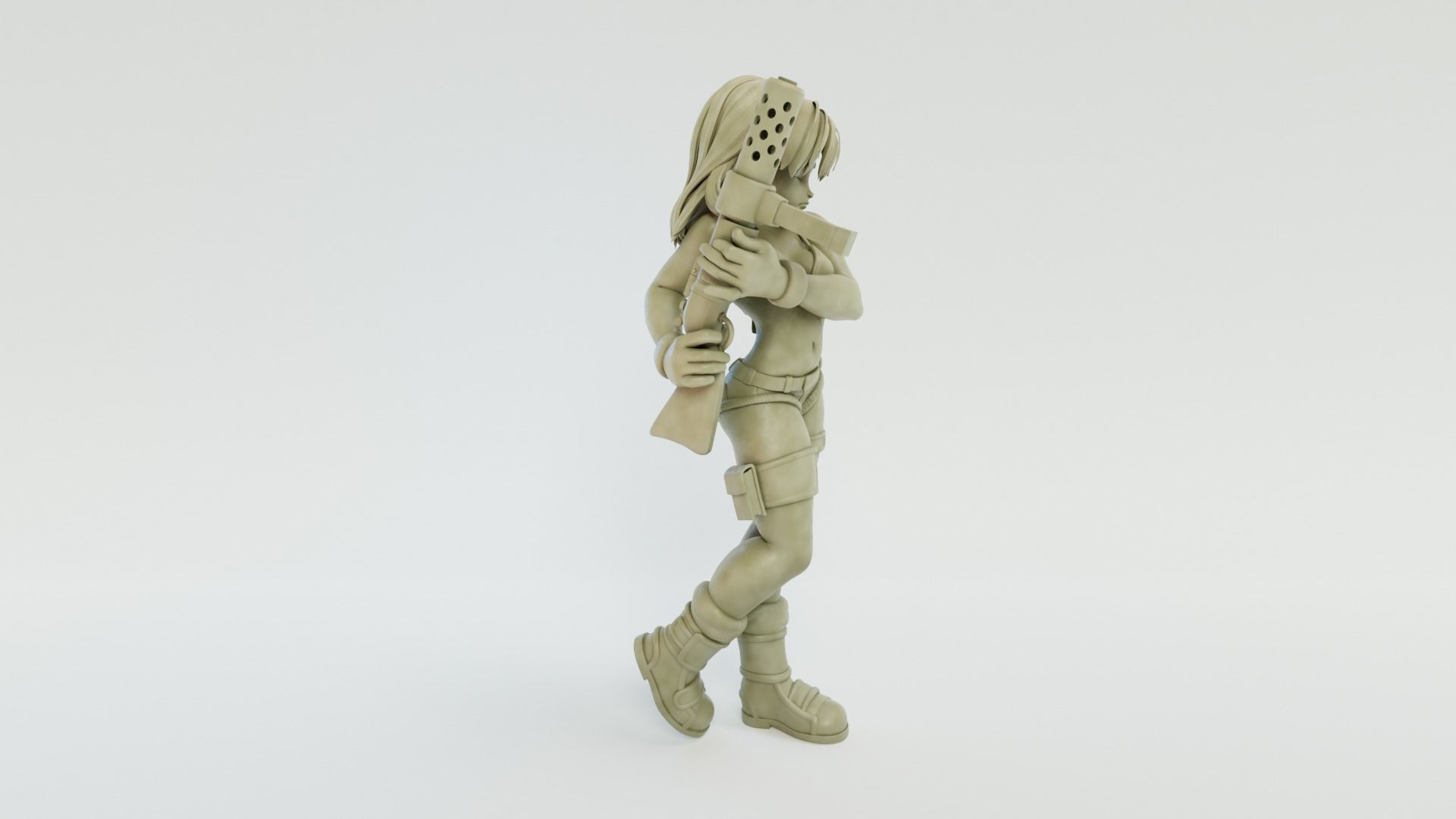 Bulma 3D Print female figure 3D print model_7