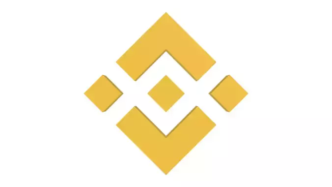 Binance Coin BNB Cryptocurrency Logo V1 3D Model