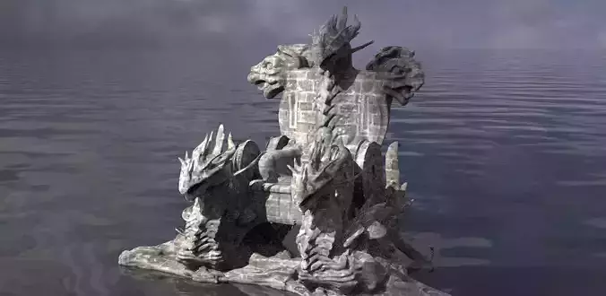 Queen of dragons Throne 3 3D model