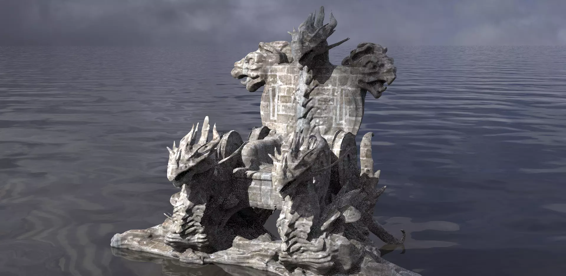 Queen of dragons Throne 3 3D model_0