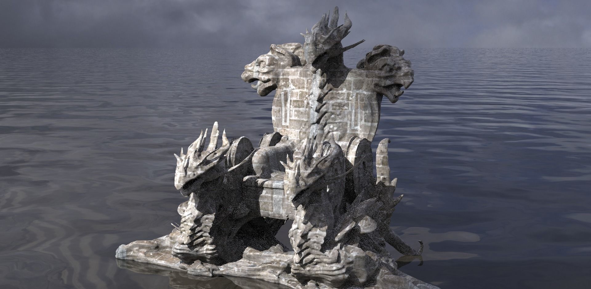 Queen of dragons Throne 3 3D model_1