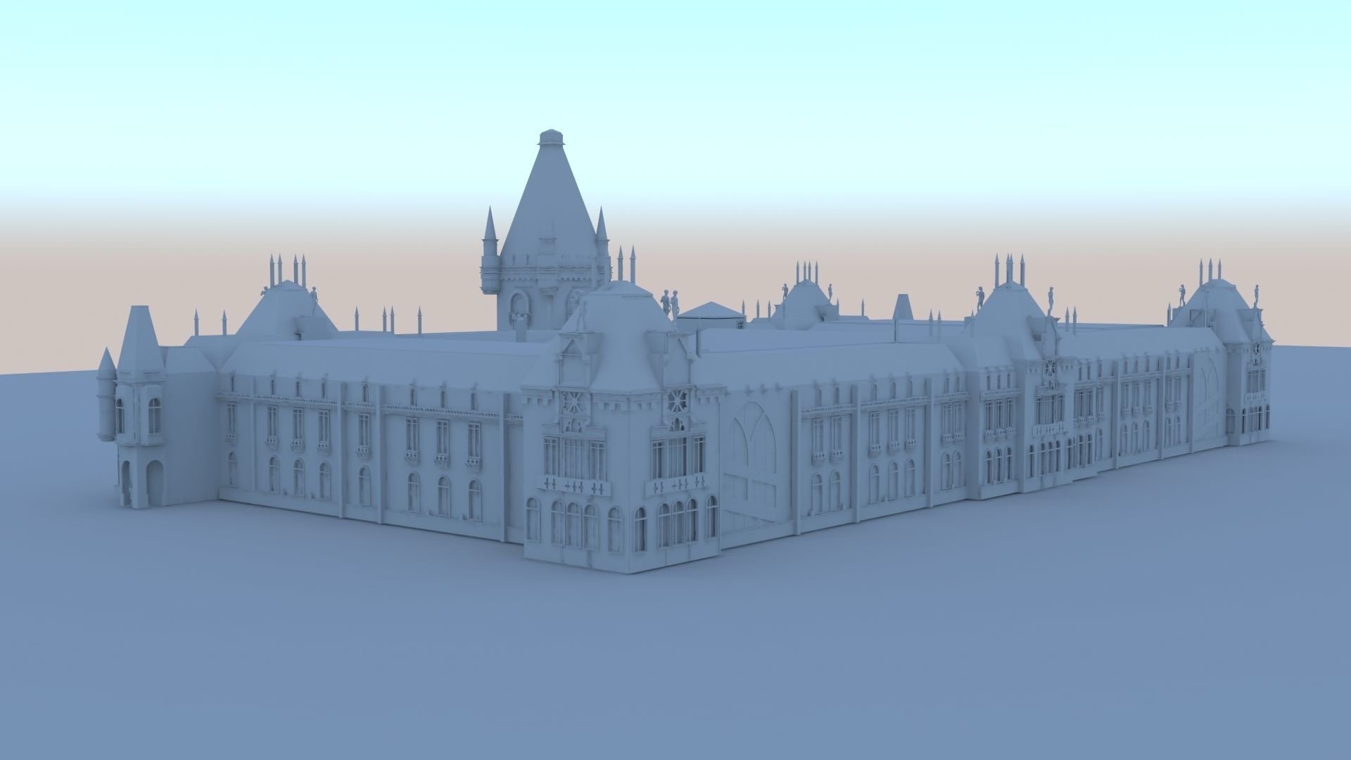 classic building 3D print model_2