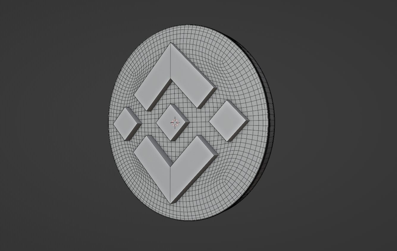 Binance Coin BNB Cryptocurrency Logo V3 3D Model 3D model_8